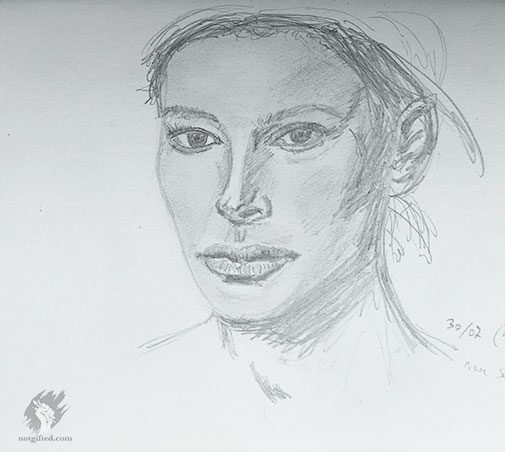 Woman's portrait - trying shading