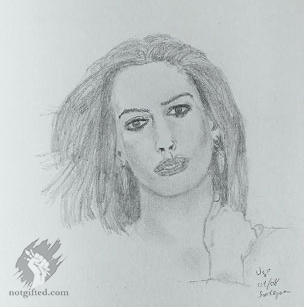 Anne Hathaway pencil drawing