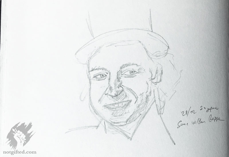 Willy Wonka rough sketch