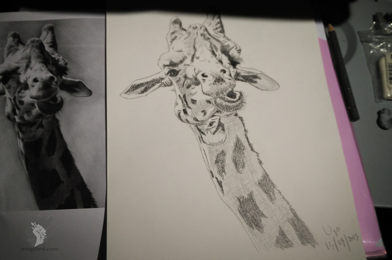 giraffe stick drawing