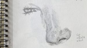 Nose study drawing